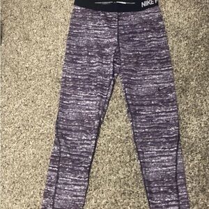Nike Kids Textured Purple Leggings